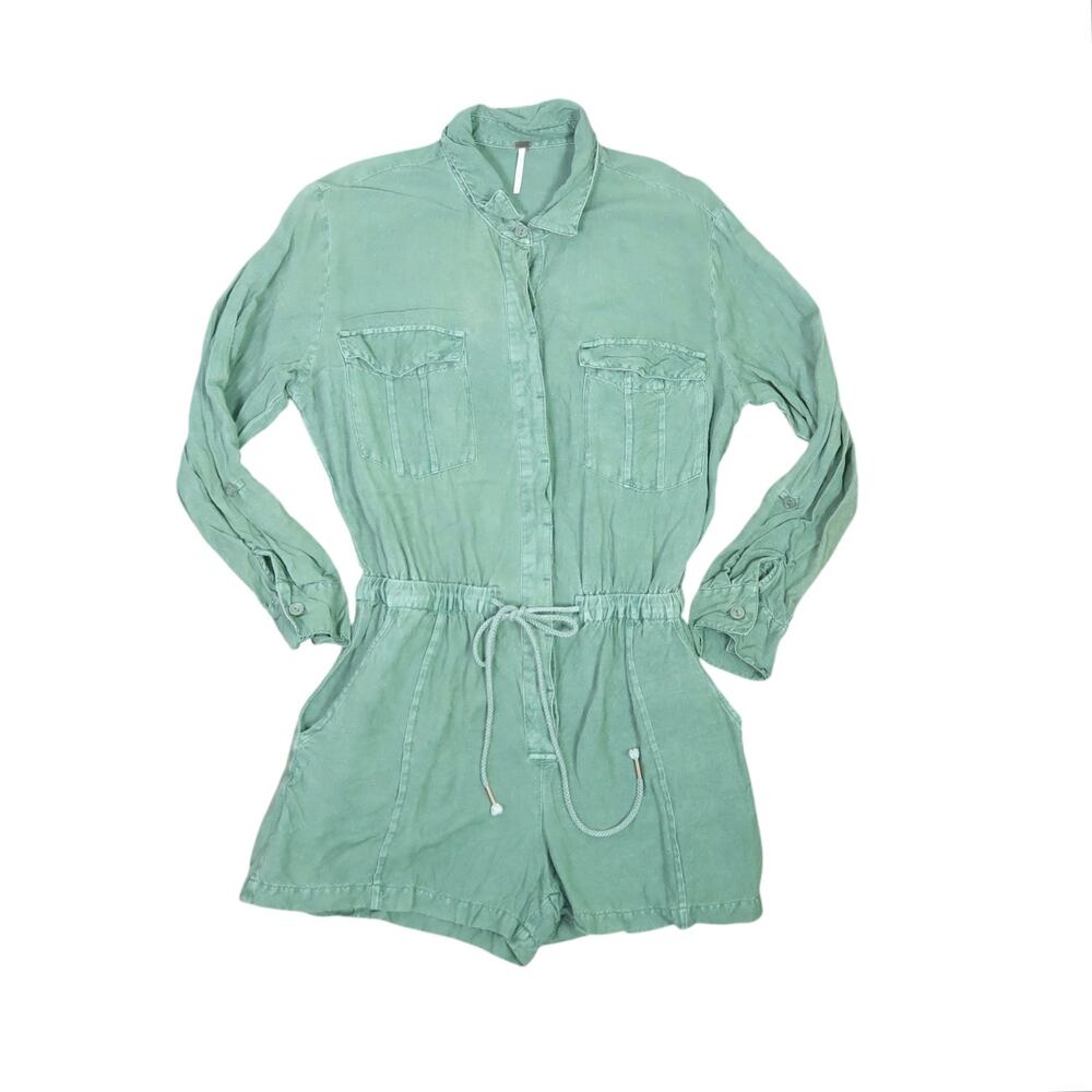 Young Fabulous & Broke Lakeside Romper Green Small - Picture 2 of 6